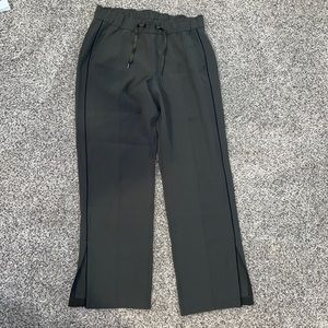 lululemon army green straight leg pants